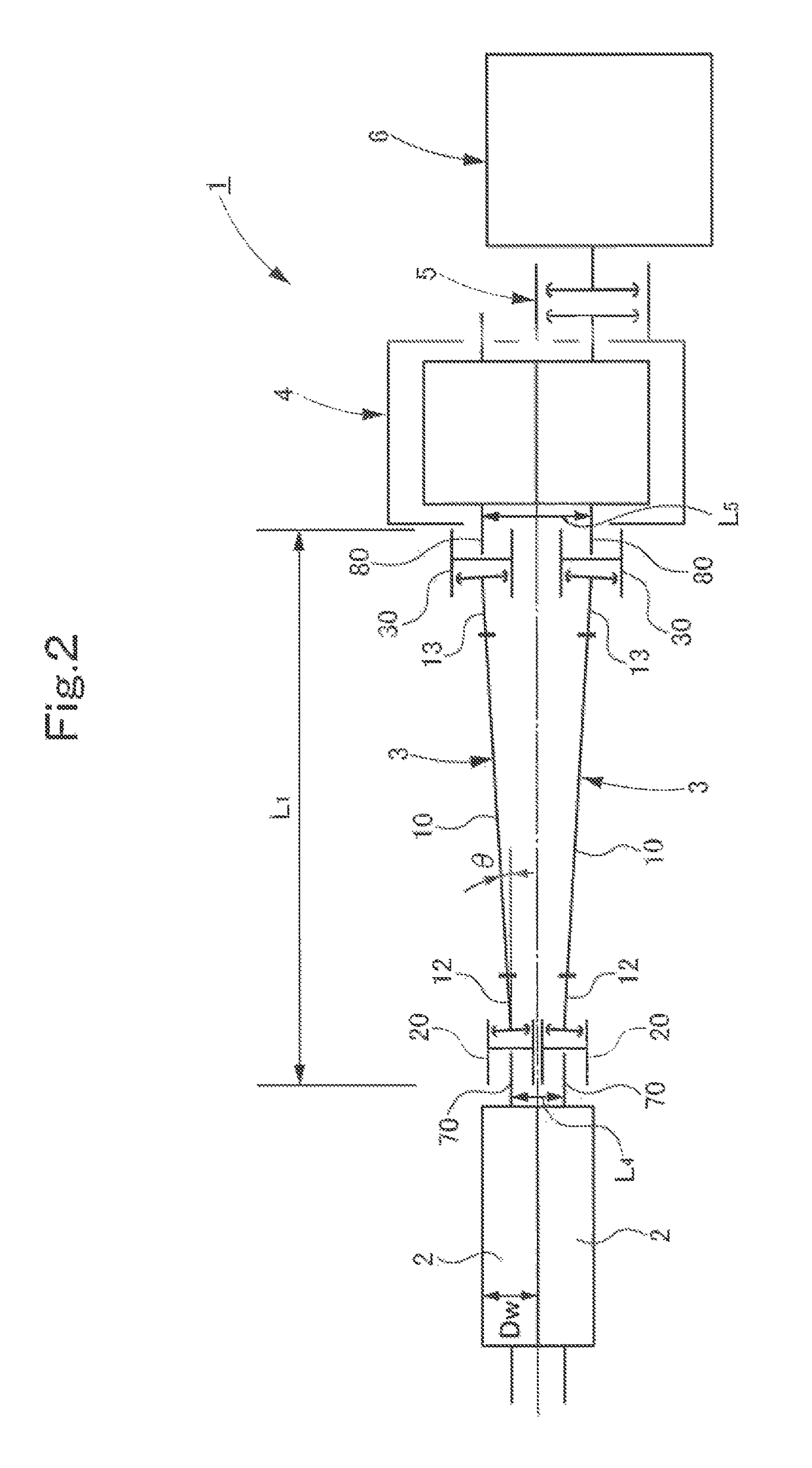 Gear spindle and rolling mill provided with same