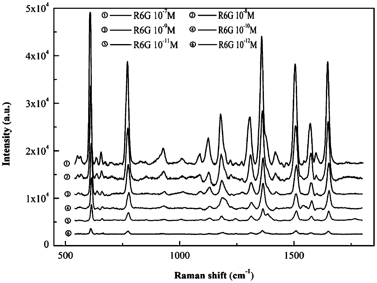 Three-dimensional SnO2/Ag NPs Raman enhanced substrate, and preparation method and application thereof