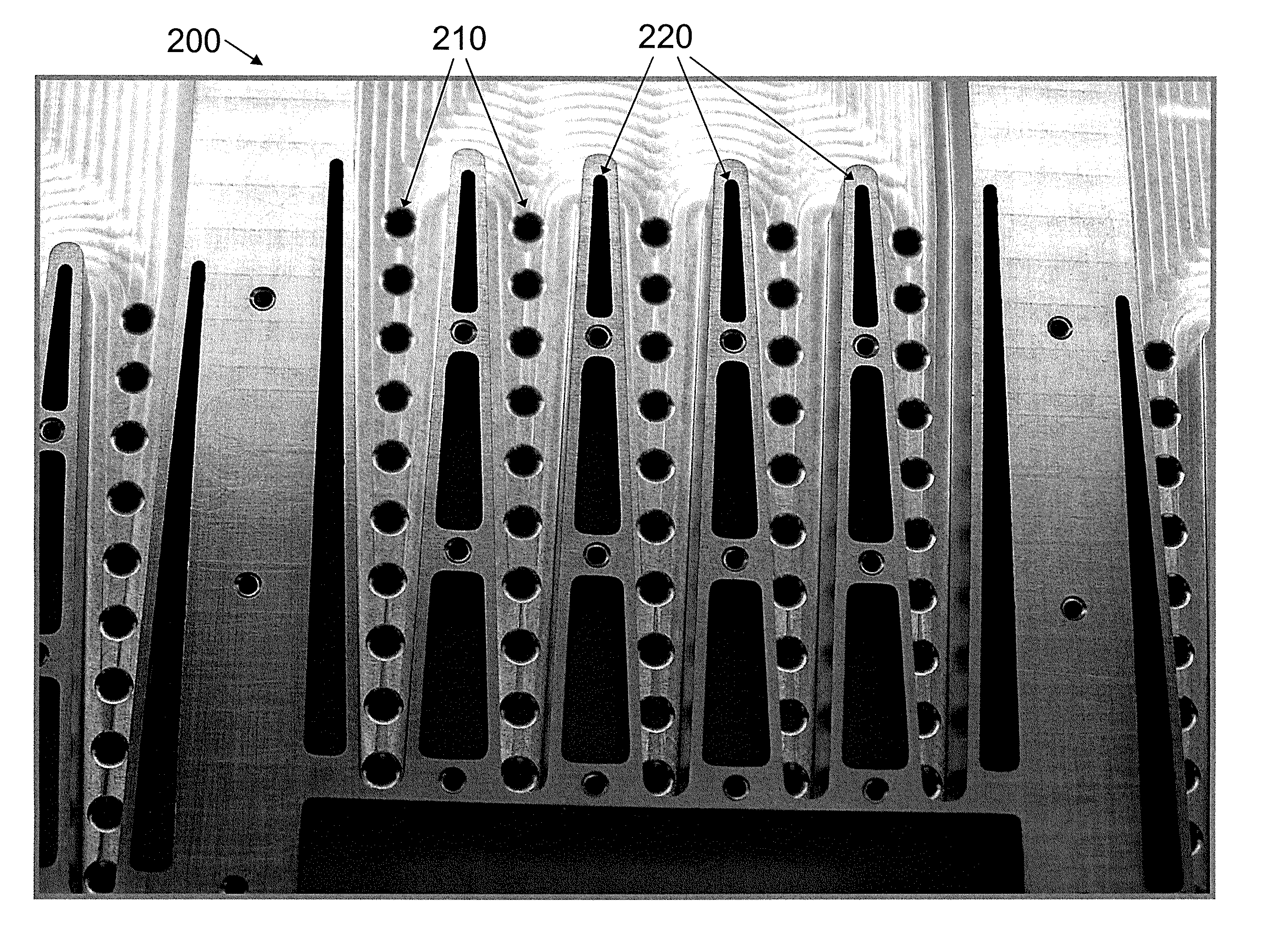 Architecture for gas cooled parallel microchannel array cooler