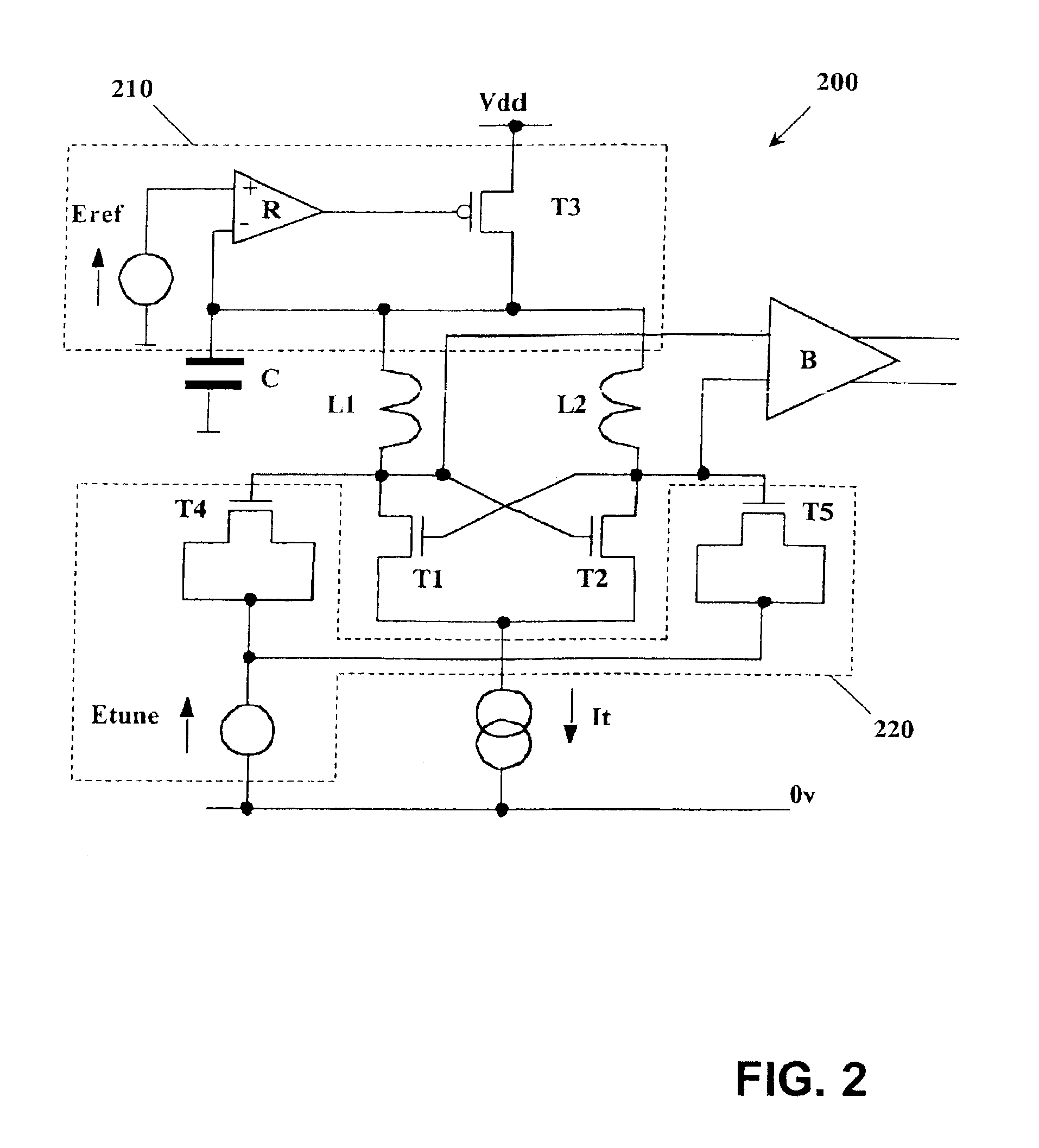 CMOS voltage controlled oscillator circuit for operation with low supply voltage and method for same