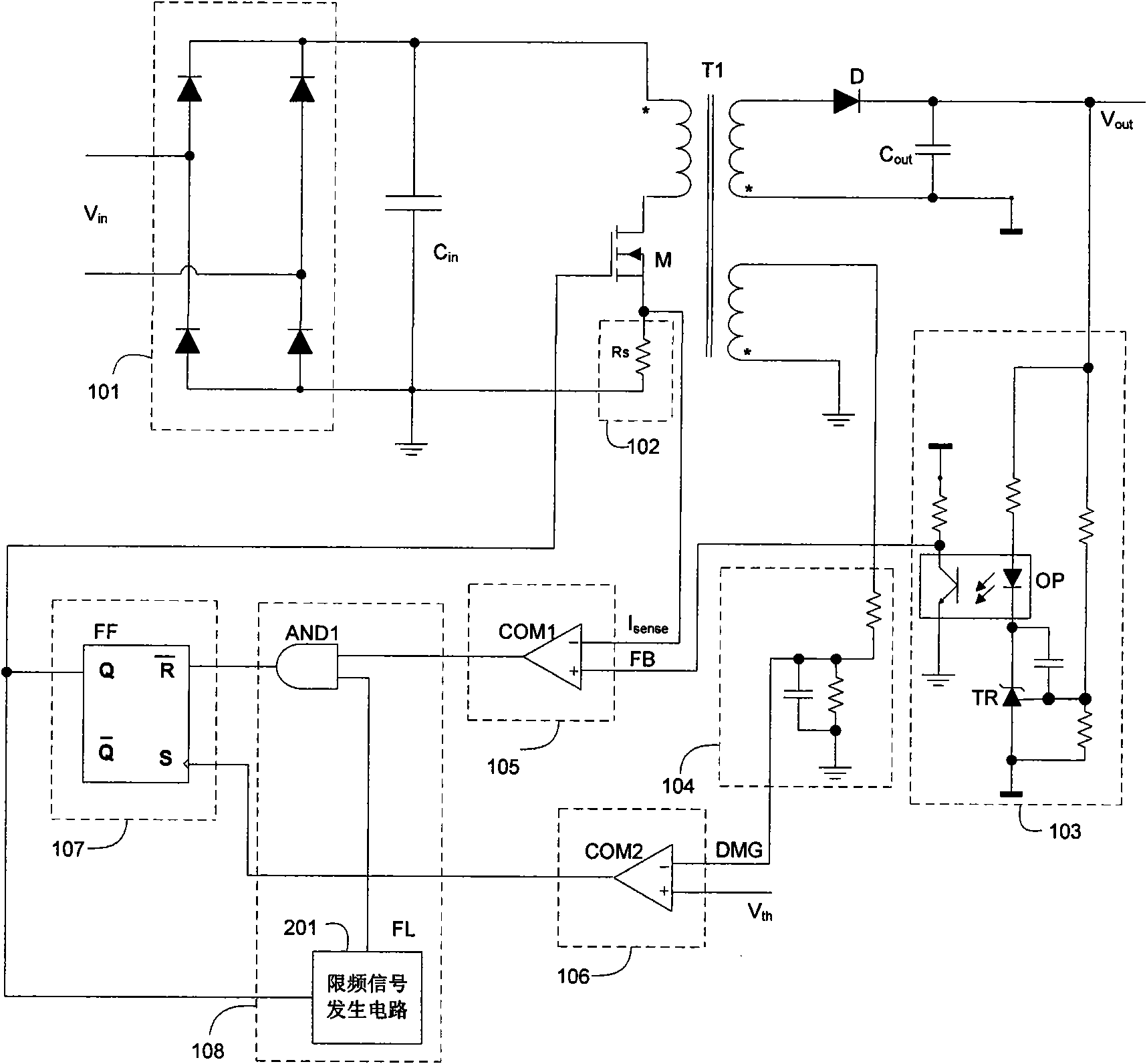 A switch voltage regulation circuit and method with a frequency limiting function