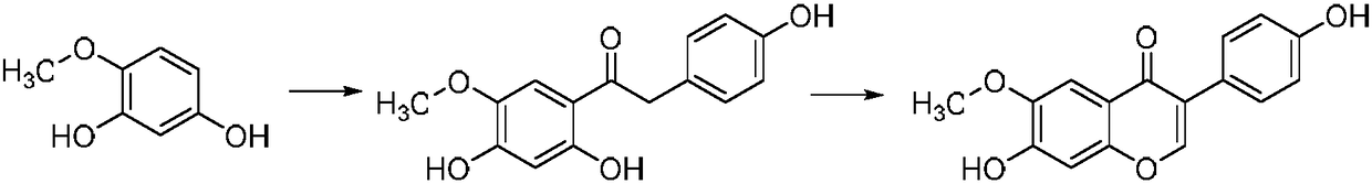 Method for synthesizing glycitein
