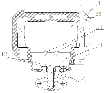 Integrated radial air chamber disk brake calipers