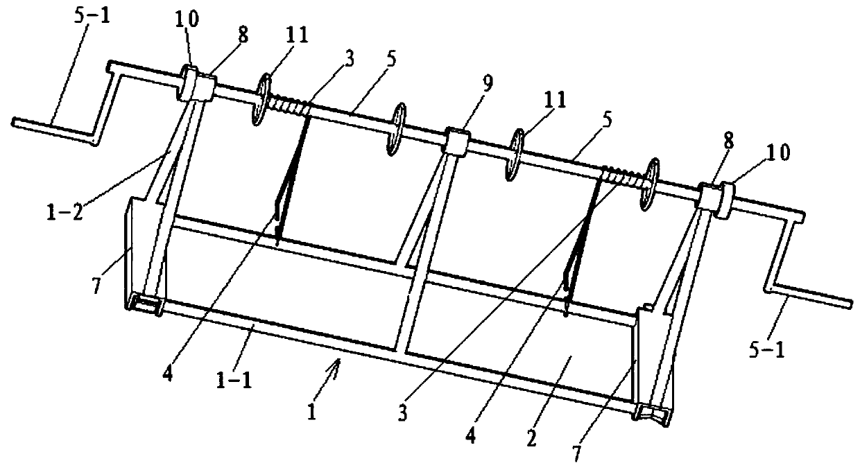 Hand-operated long sleeper mounting machine capable of being automatically locked and long sleeper mounting method
