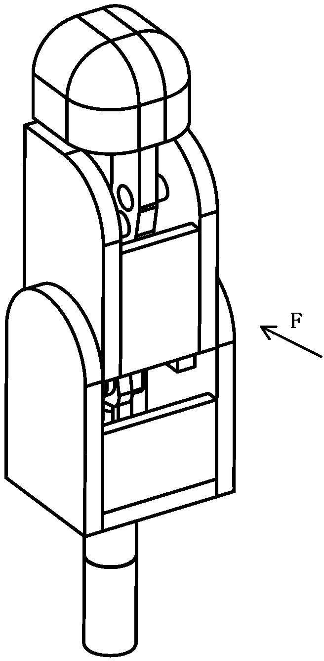 Connection rod key slot type coupling under-actuated double-joint robot finger device