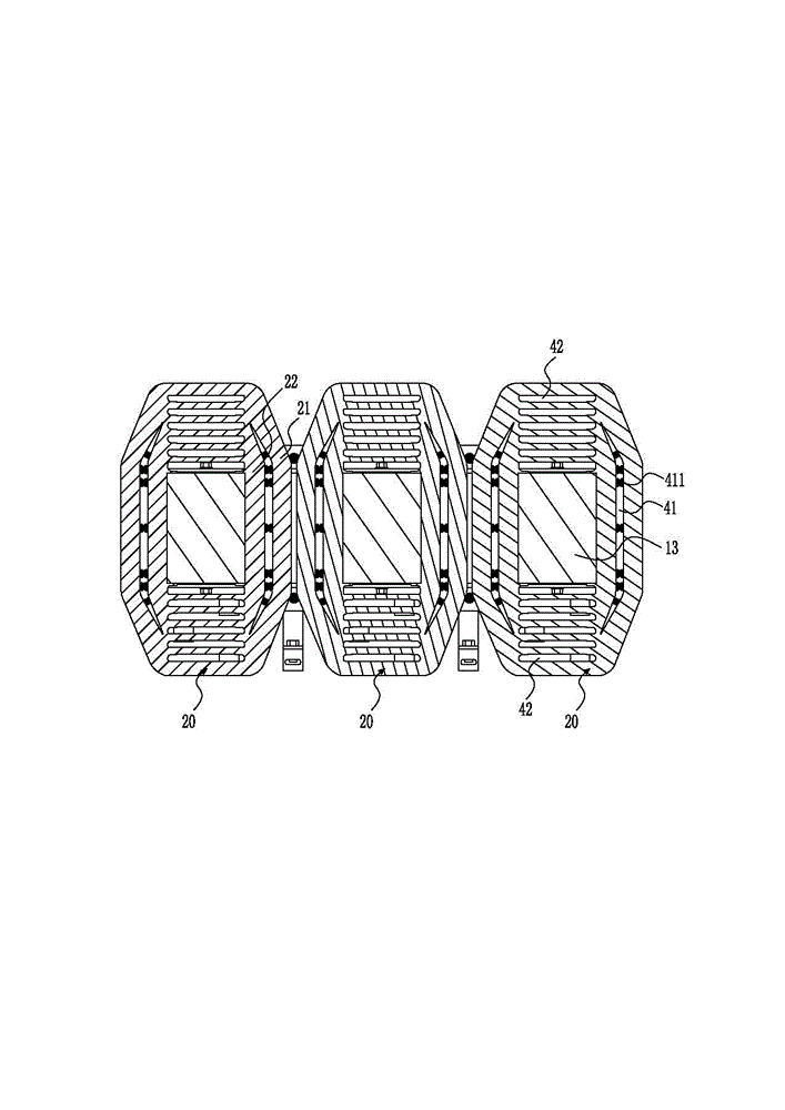 Cylindrical three-phase isolation transformer with upper and lower yoke structure