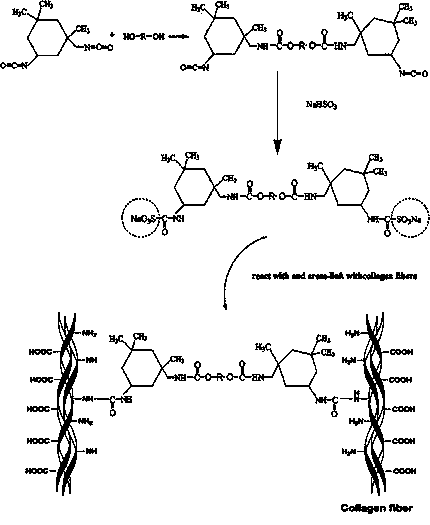 Fur tanning agent based on isocyanate and preparation method of fur tanning agent