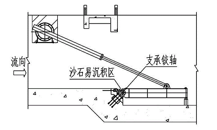 Lower flap gate provided with automatic sewage disposal device