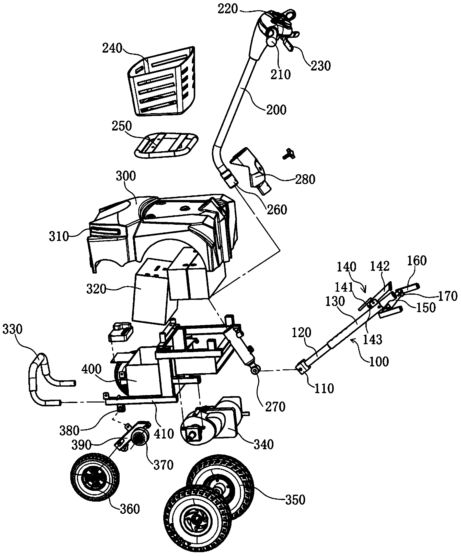 Wheelchair electric driving head and use method thereof