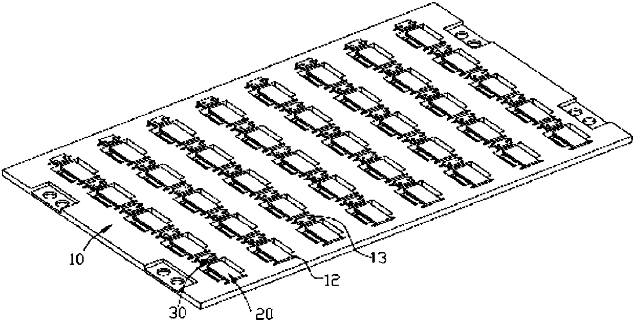 Copper bar structure used for power battery connection