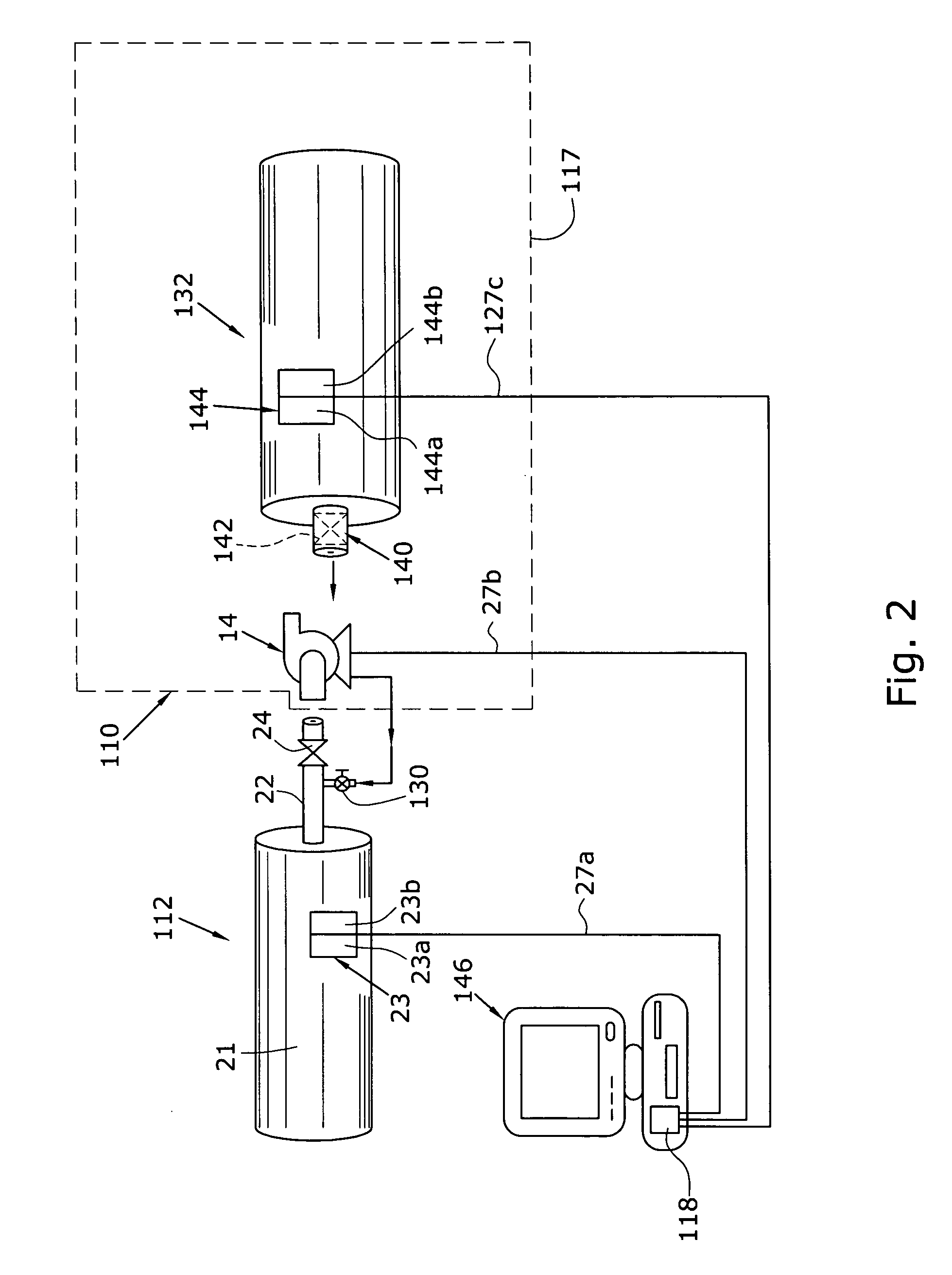 Fuel cell supply including information storage device and control system