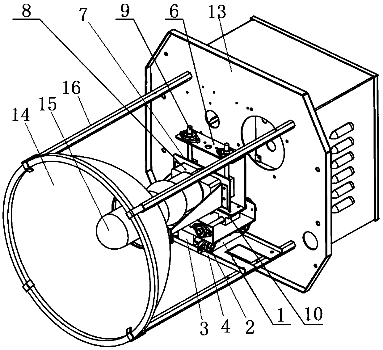 Projection lamp focusing mechanism and projection lamp