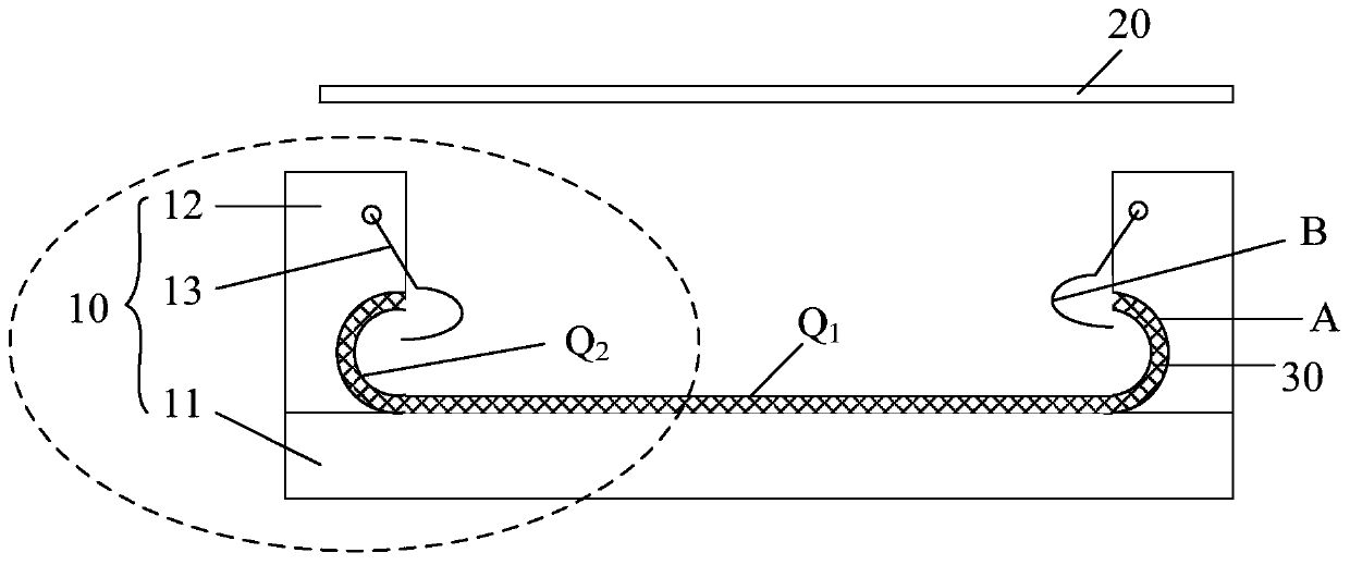 Curved surface cover plate fixing device and curved surface display screen attaching system