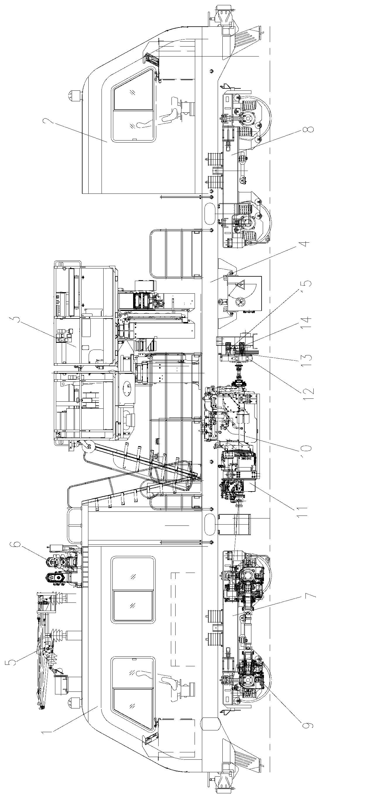 Multi-working-face contact network work vehicle