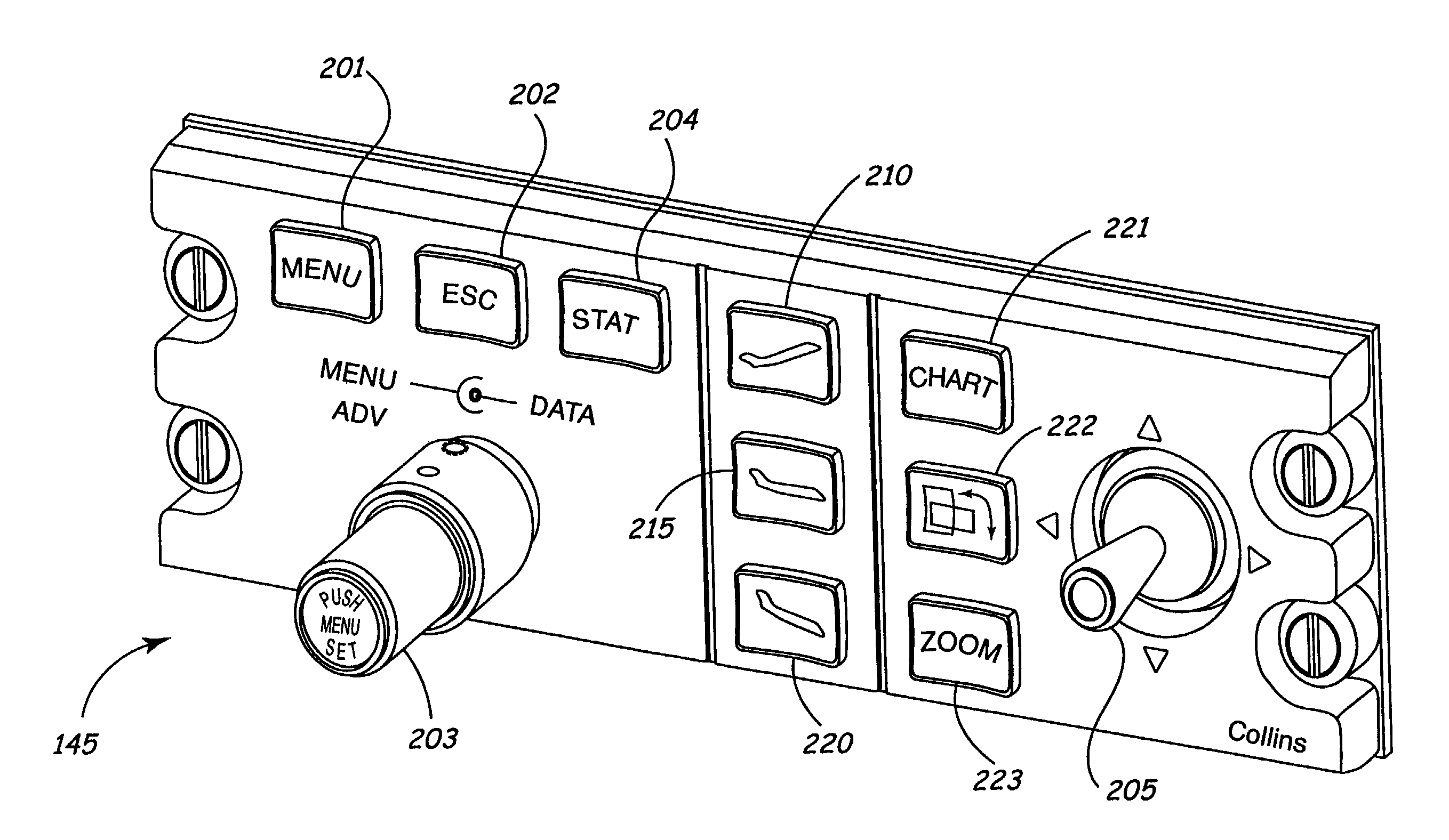 Avionics display system for memorization of display configuration to phase of flight pushbuttons