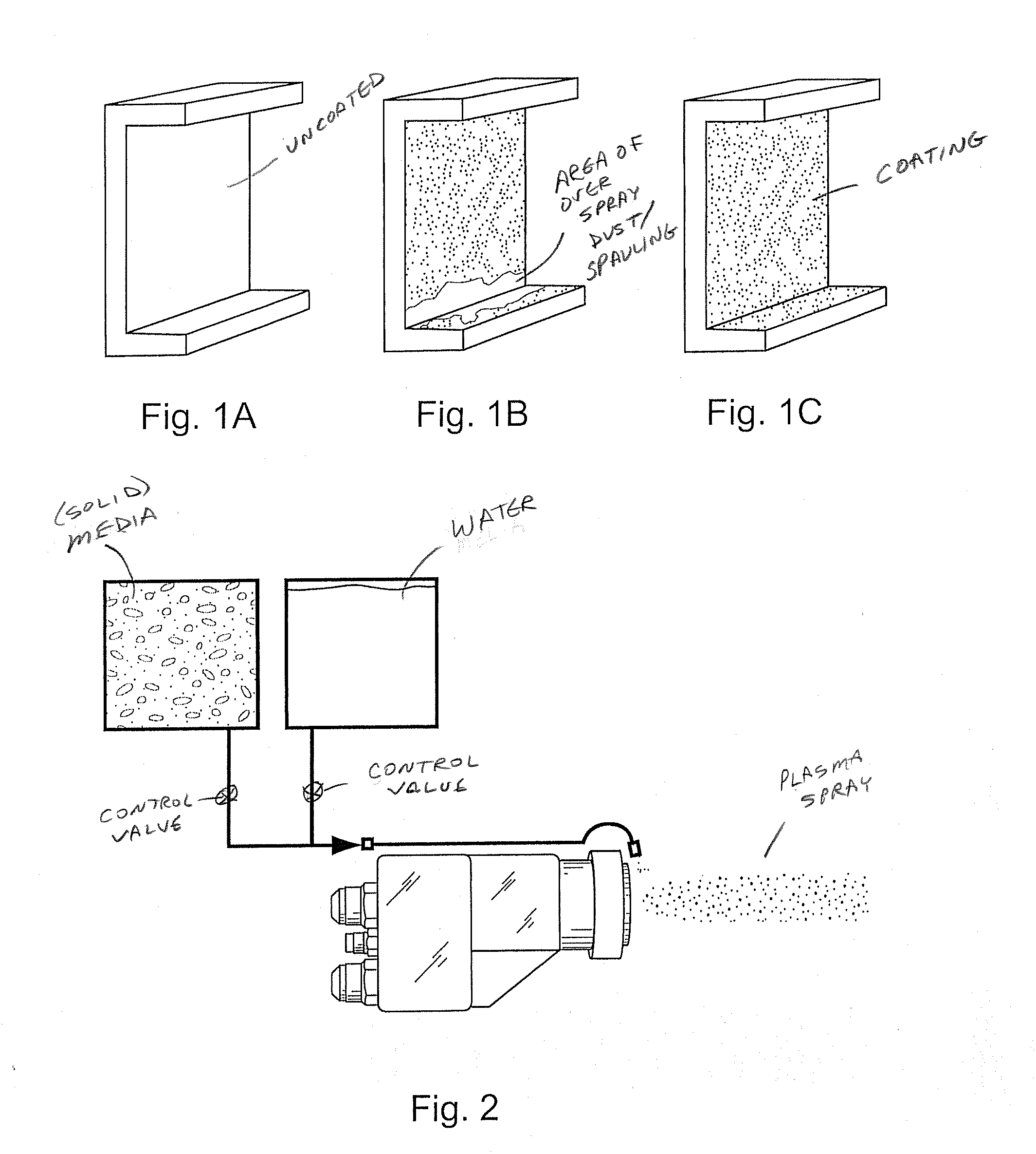 Plasma spray apparatus integrating water cleaning