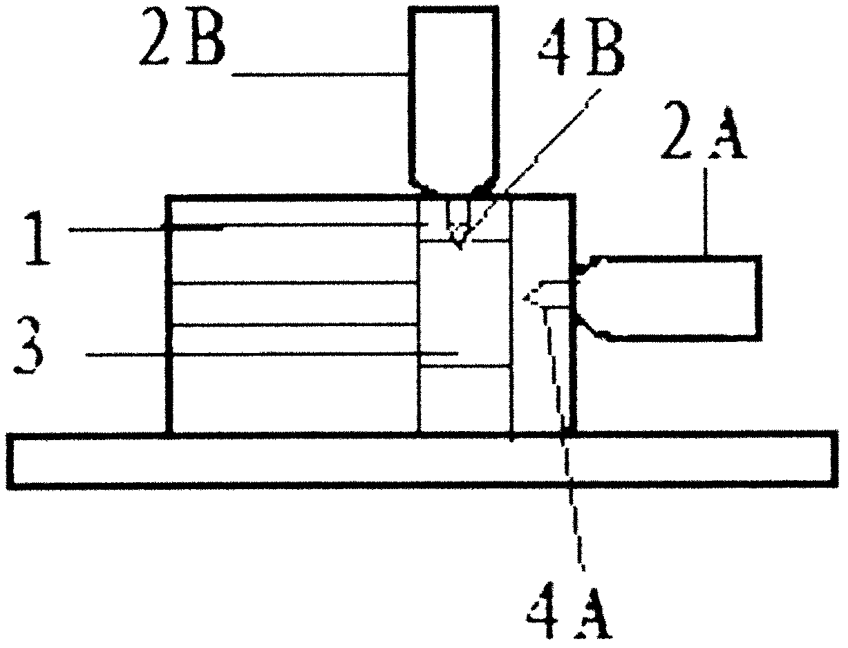 Structure of double colored plastic injection molding machine and process modification thereof