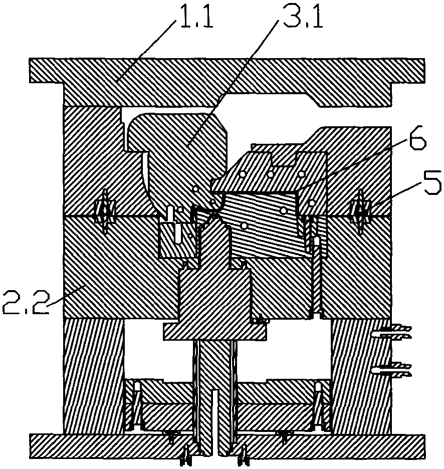 Mould with swing rotation mechanism