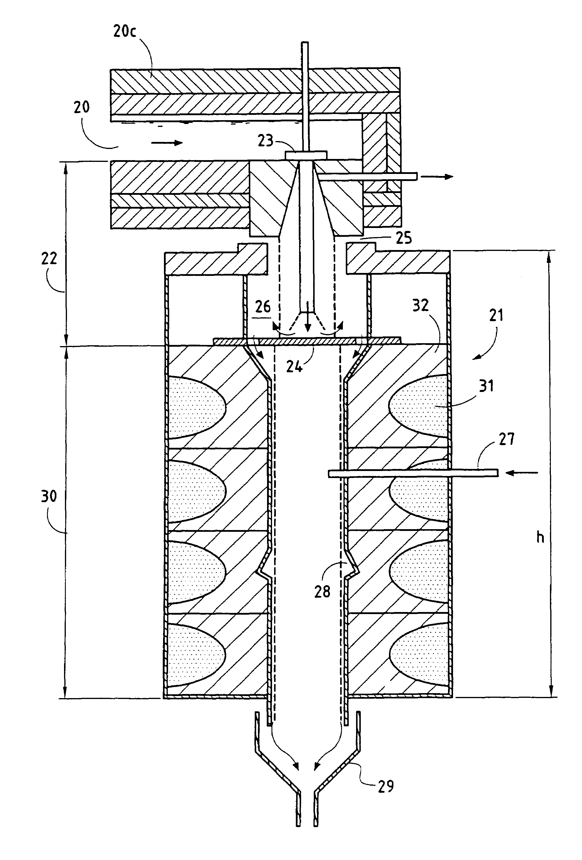Method and device for melting and refining materials capable of being vitrified