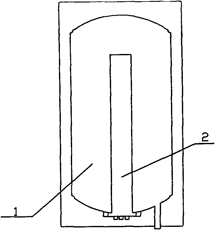 Split solar water tank