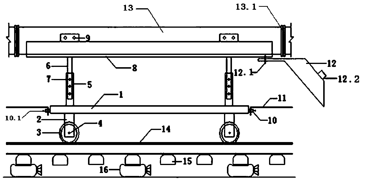Inverted construction method for integral ballast bed pouring in separate tunnels in subway sections