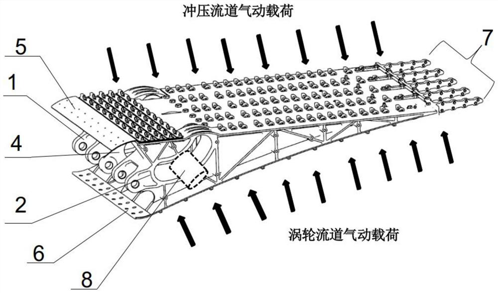 Cantilever force bearing device for combined spray pipe