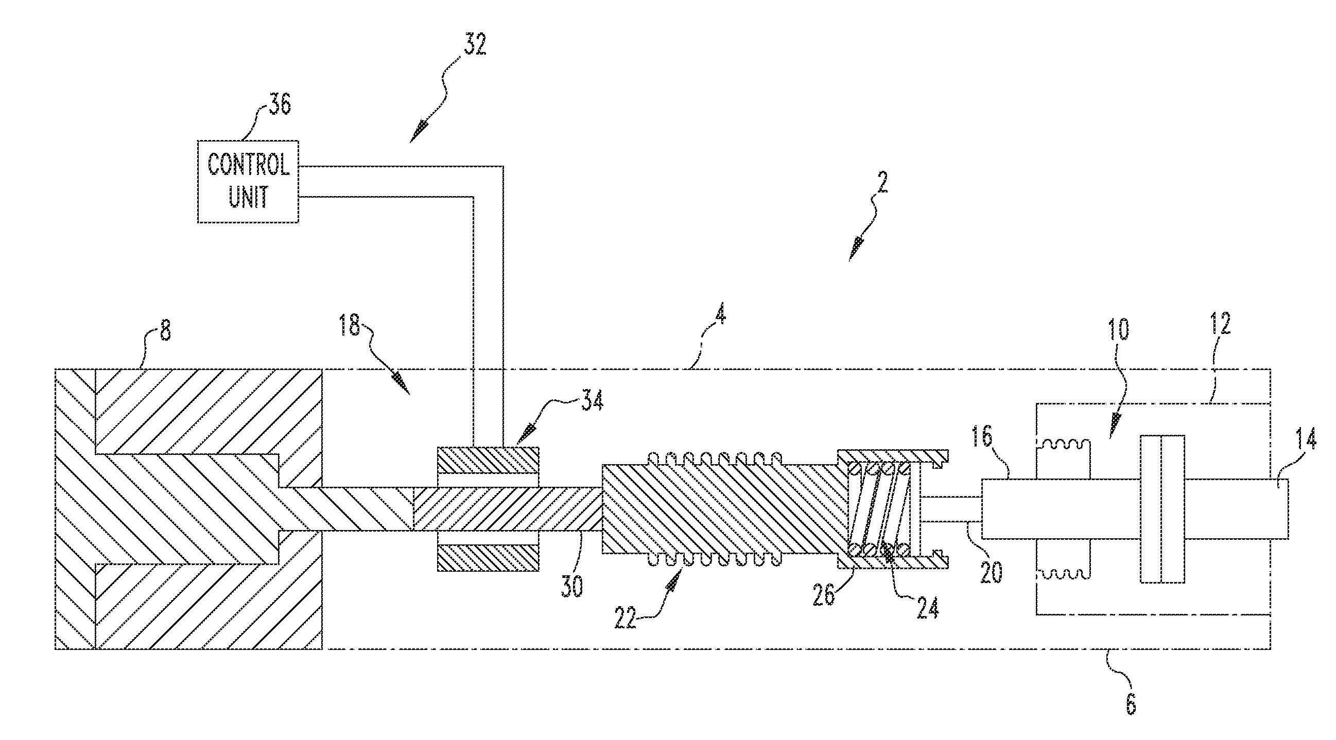 Circuit interrupter employing a linear transducer to monitor contact erosion