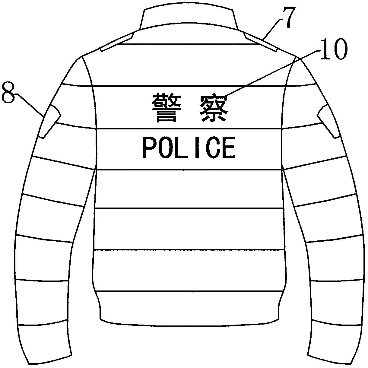 Police down jacket