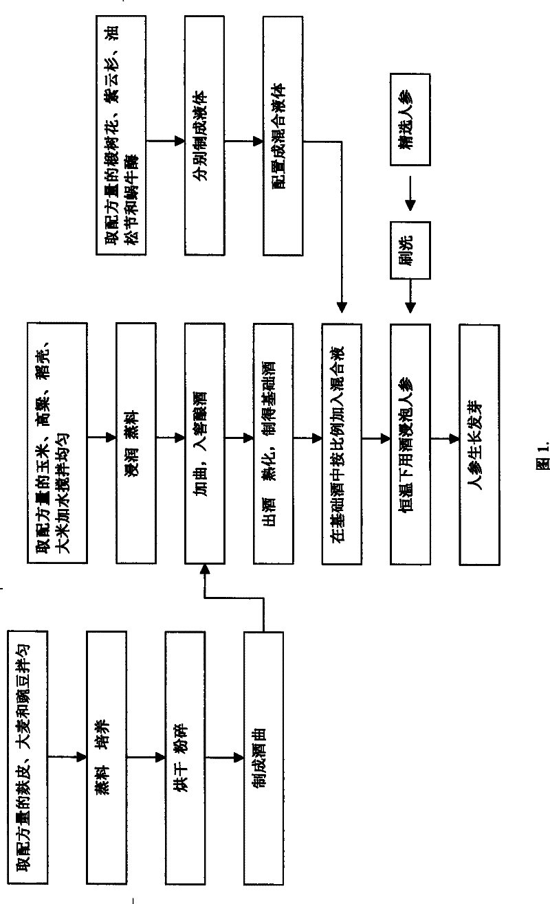 Alive ginseng wine and preparation method thereof
