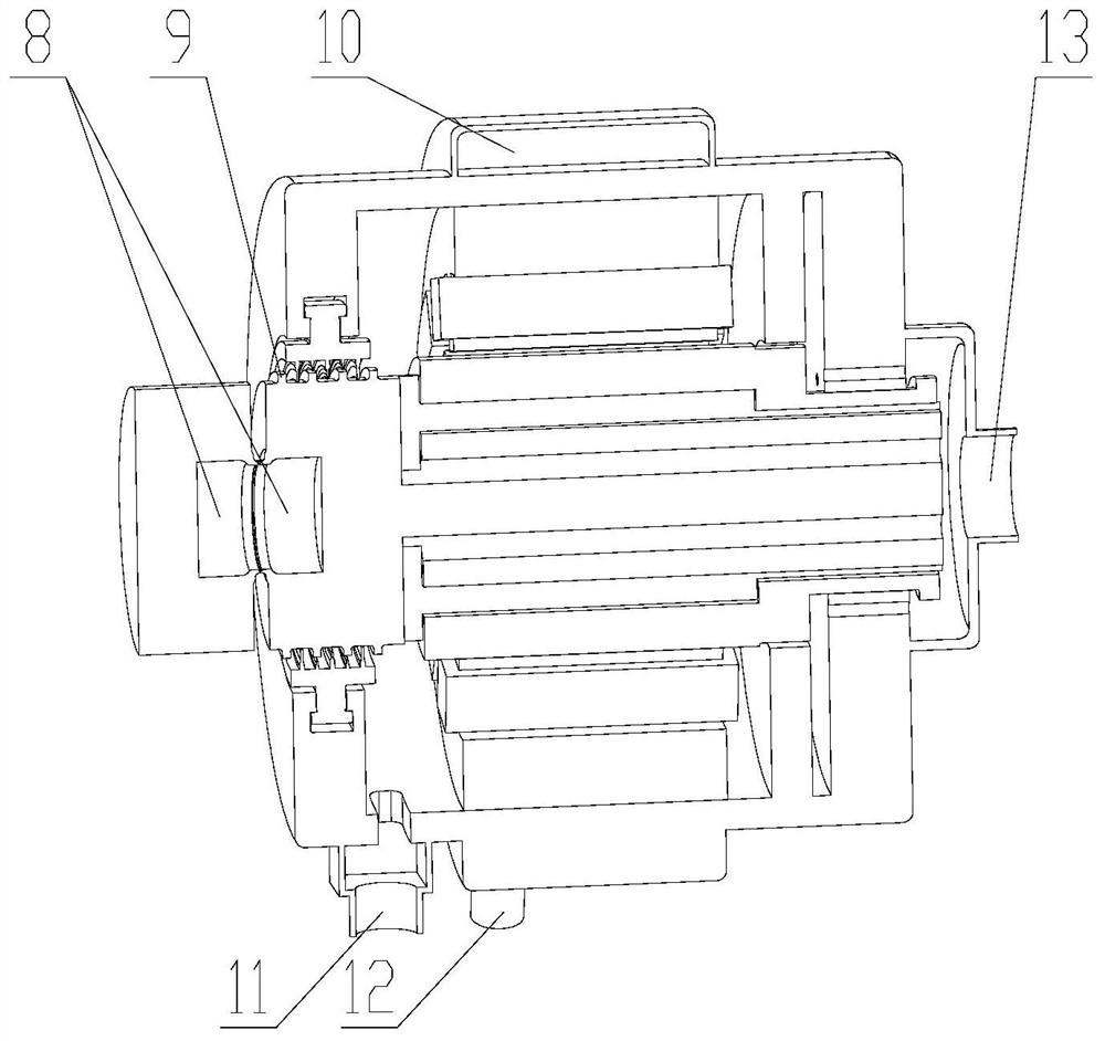 Turbine structure using electromagnetic bearing