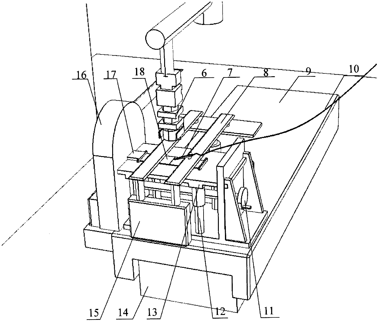 Laser wire filling welding method and equipment for thermoplastic composite material butt joint structure