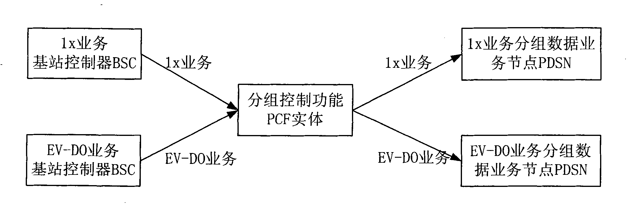 Compatible method for accessing wireless packet data service call with different service types