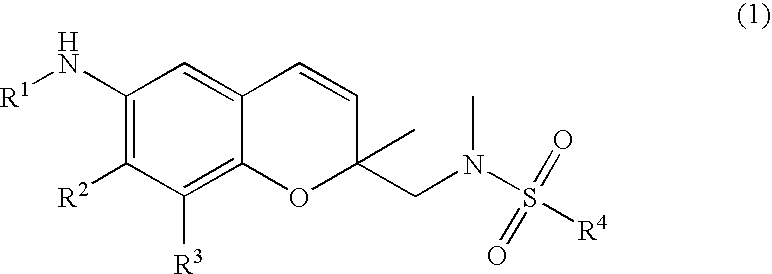 6-Alkylamino-2-methyl-2'-(N-methyl substituted sulfonamido)methyl-2H-1-benzopyran derivative as anti-inflammatory inhibitor