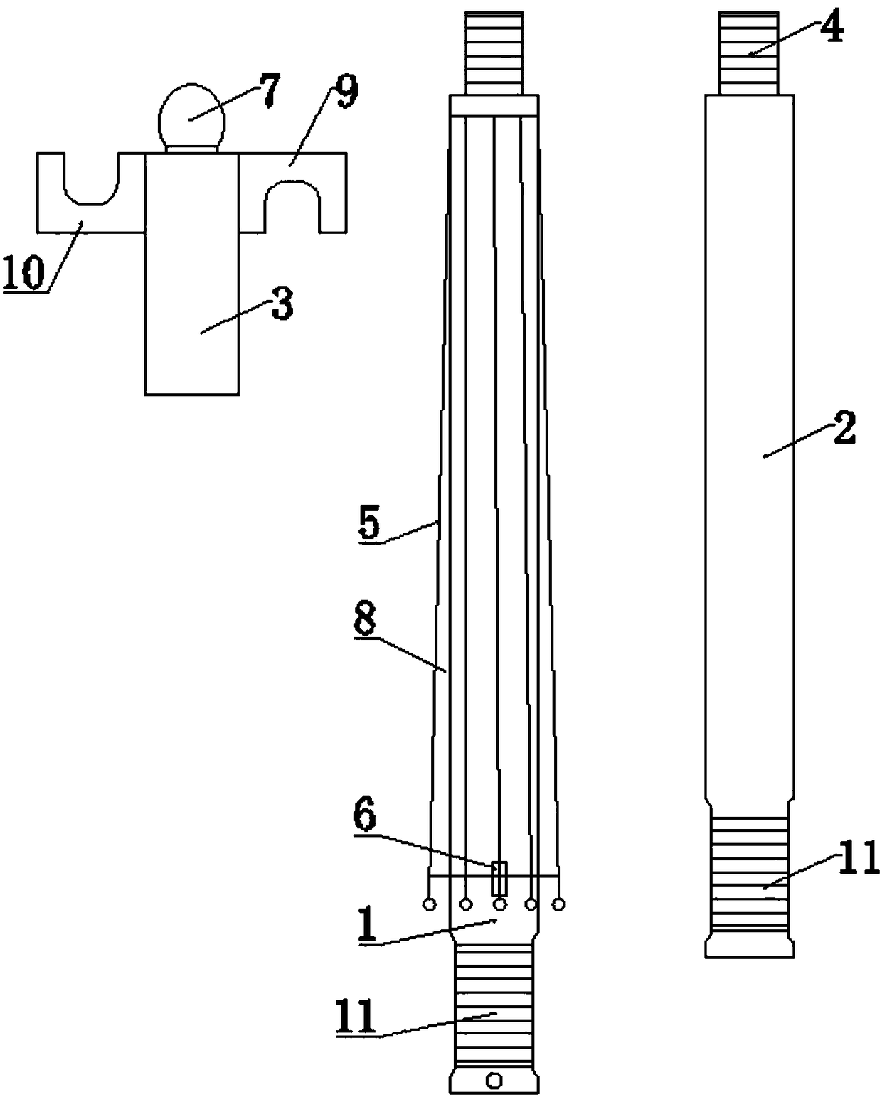 Rainproof electric operation insulated operating rod