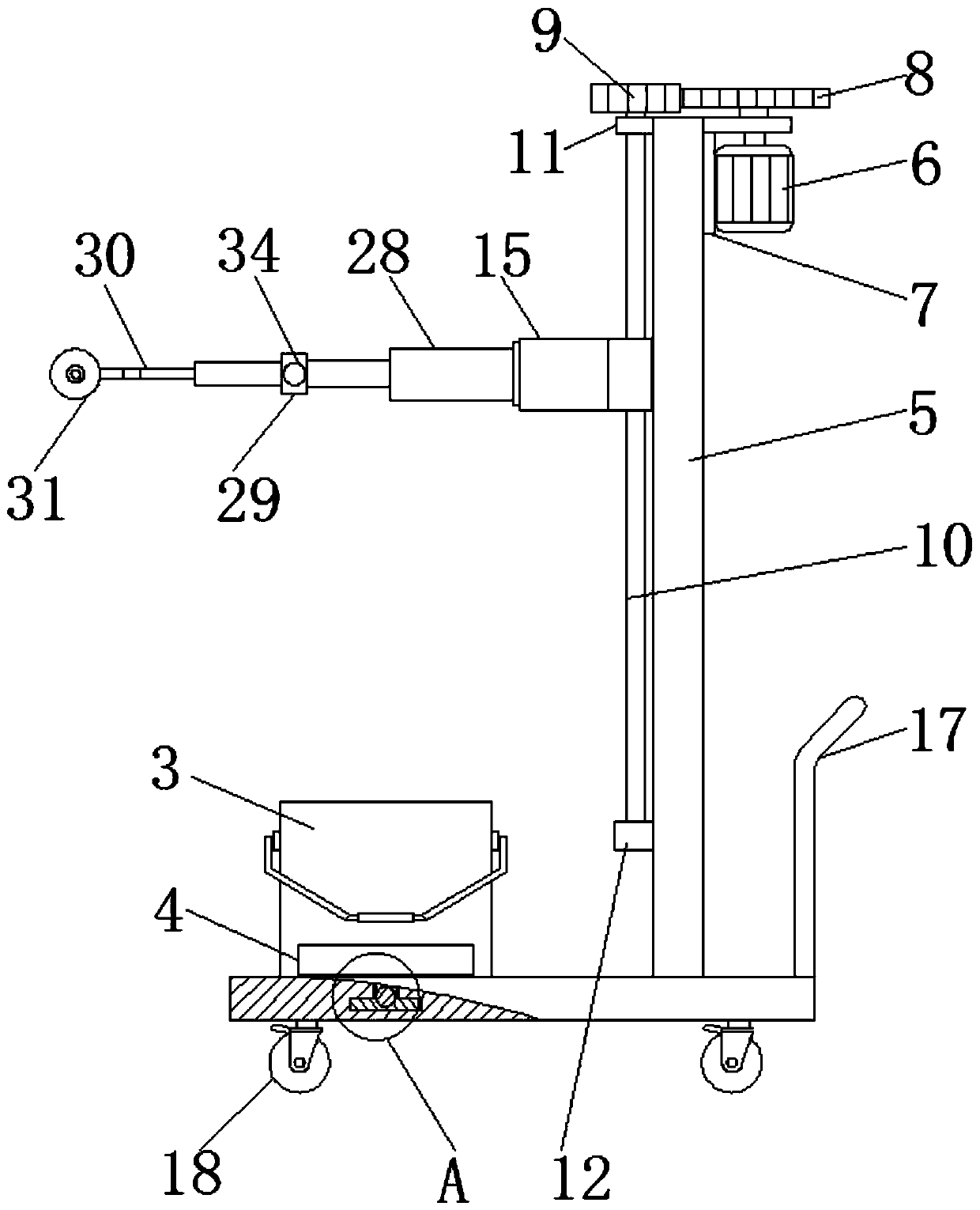 Building house blank wall treatment device and method