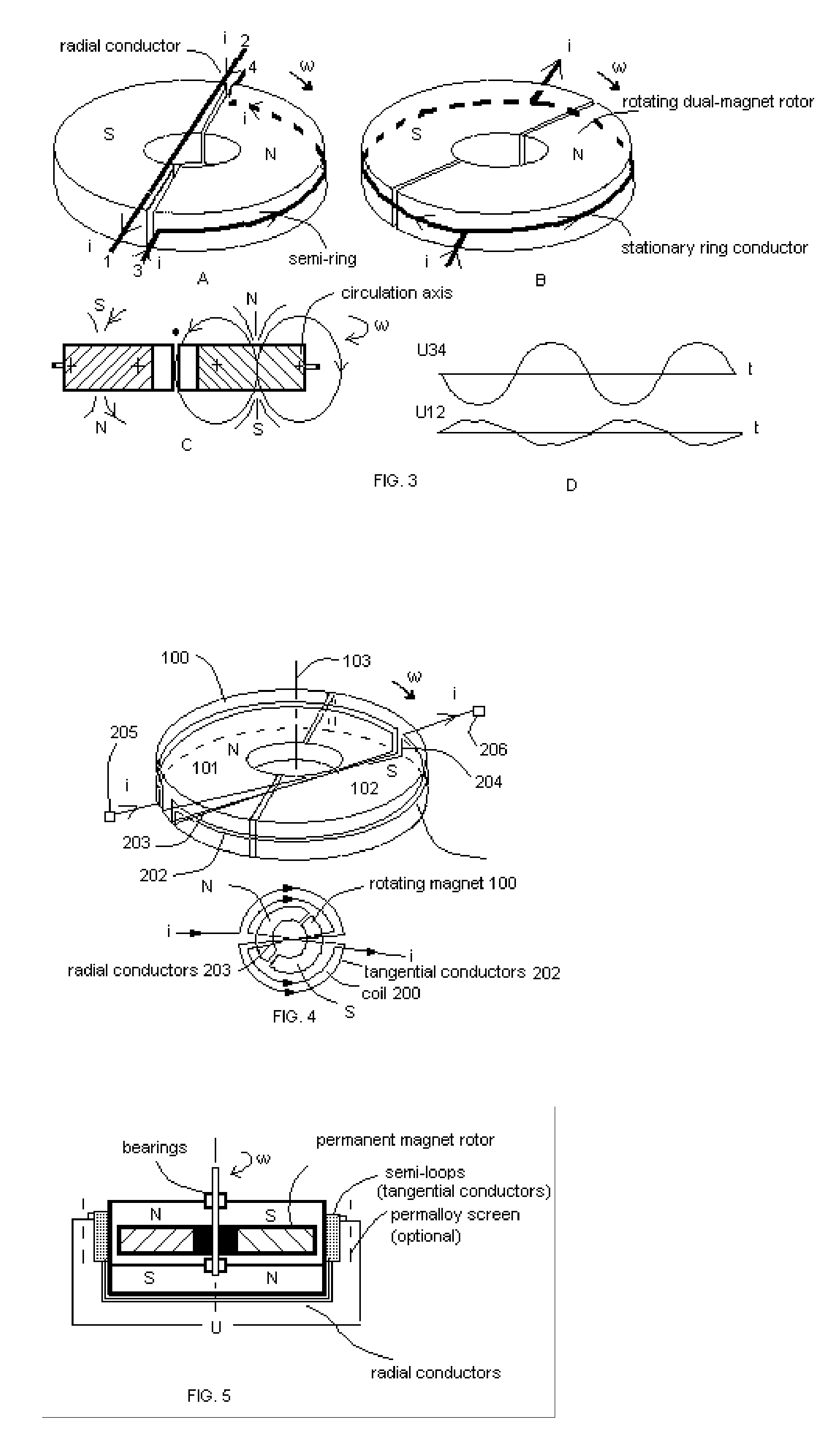 Tangential induction dynamoelectric machines