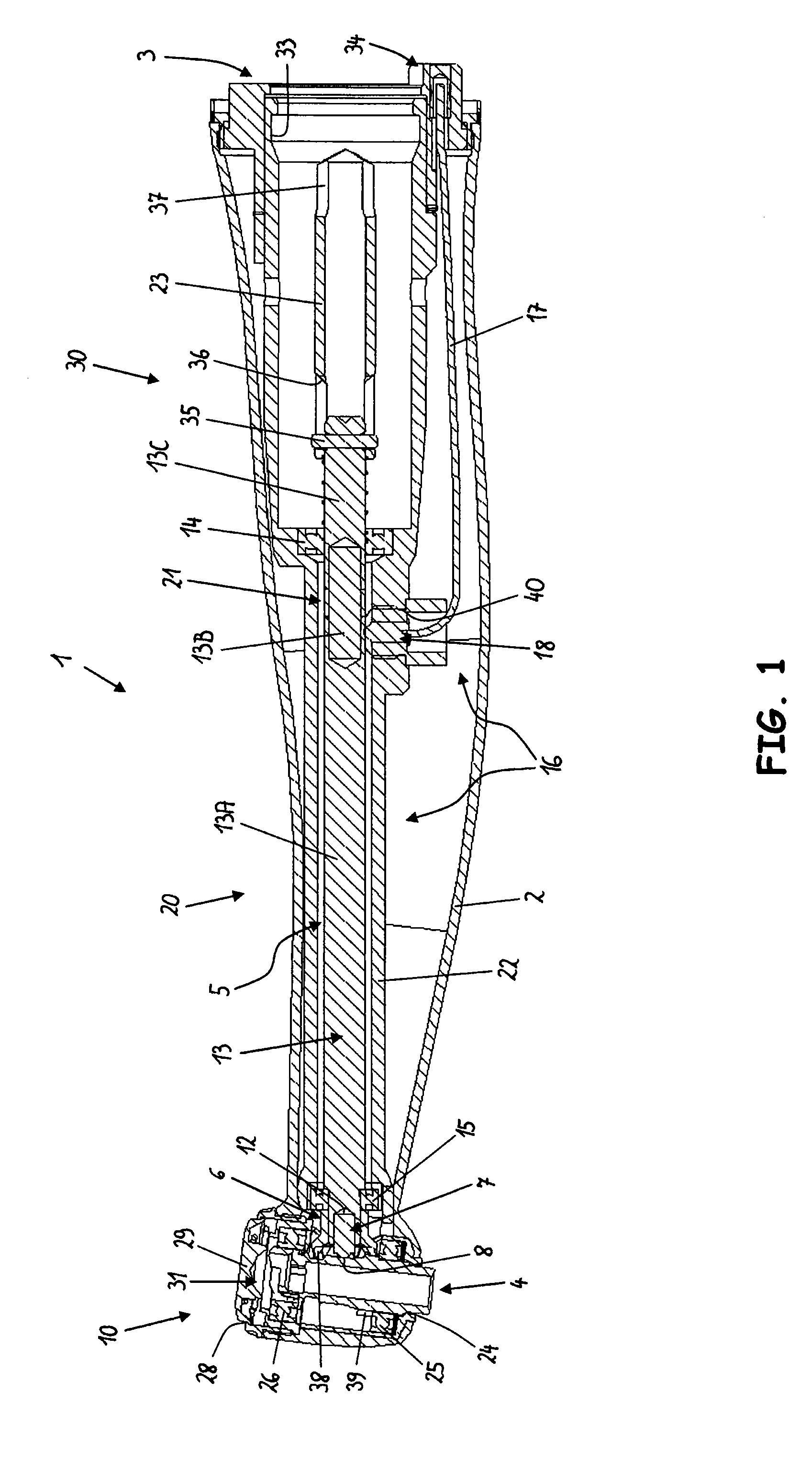 Dental handpiece for root canal treatment and method