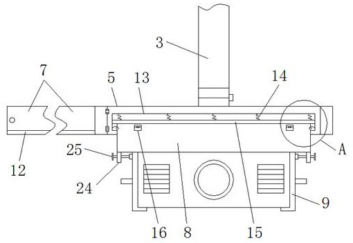 A projection equipment mounting bracket capable of quick disassembly and lifting control