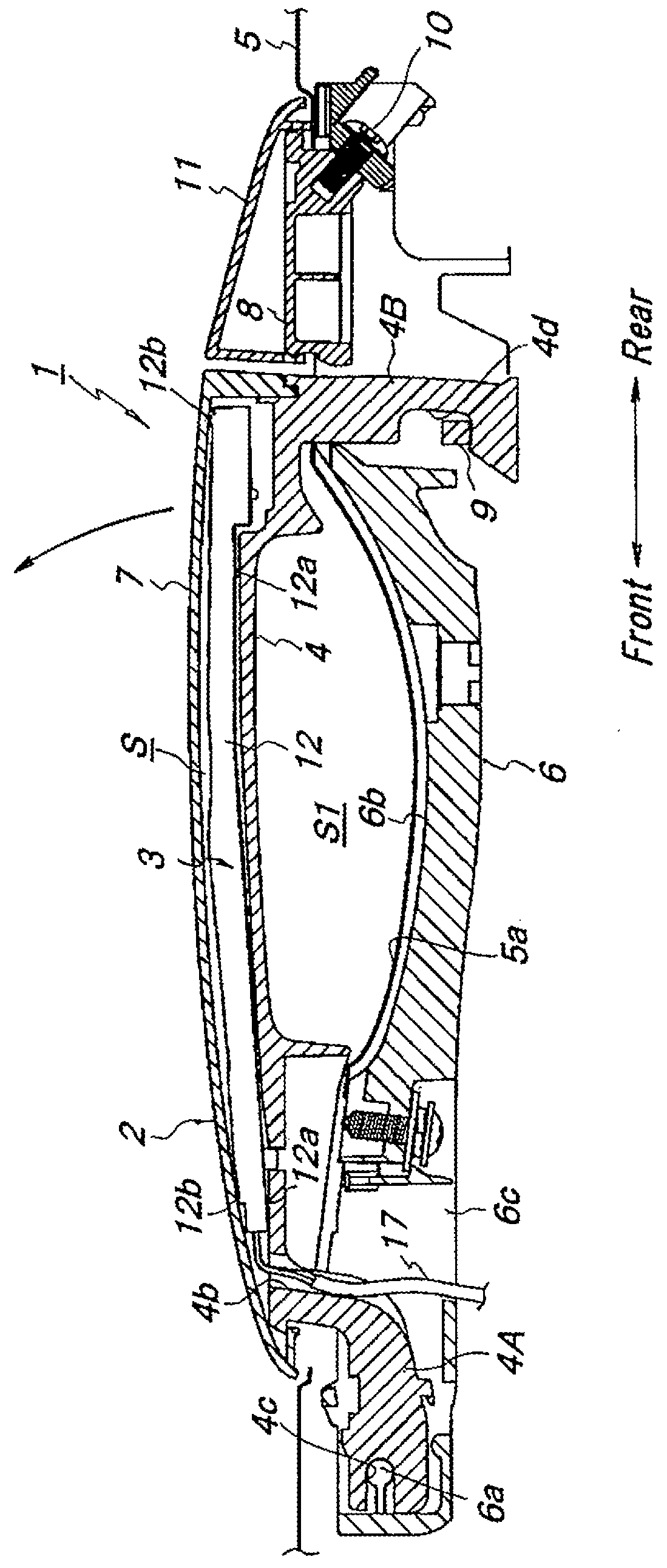 Antenna unit and door handle device including the same