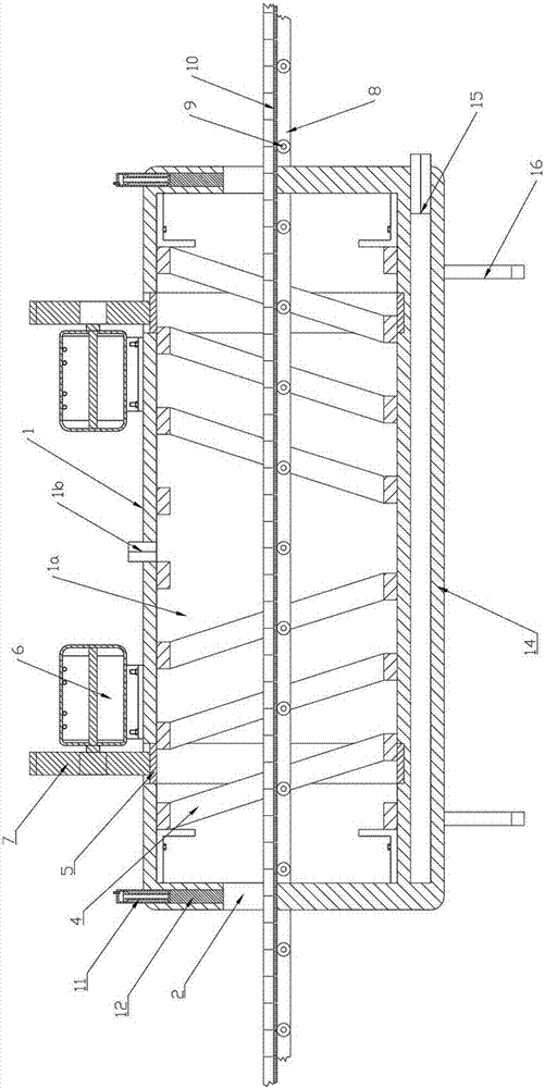 Pneumatic flow-guiding cleaning tank for pickling of fasteners