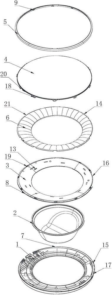 Door body of roller washing machine and roller washing machine