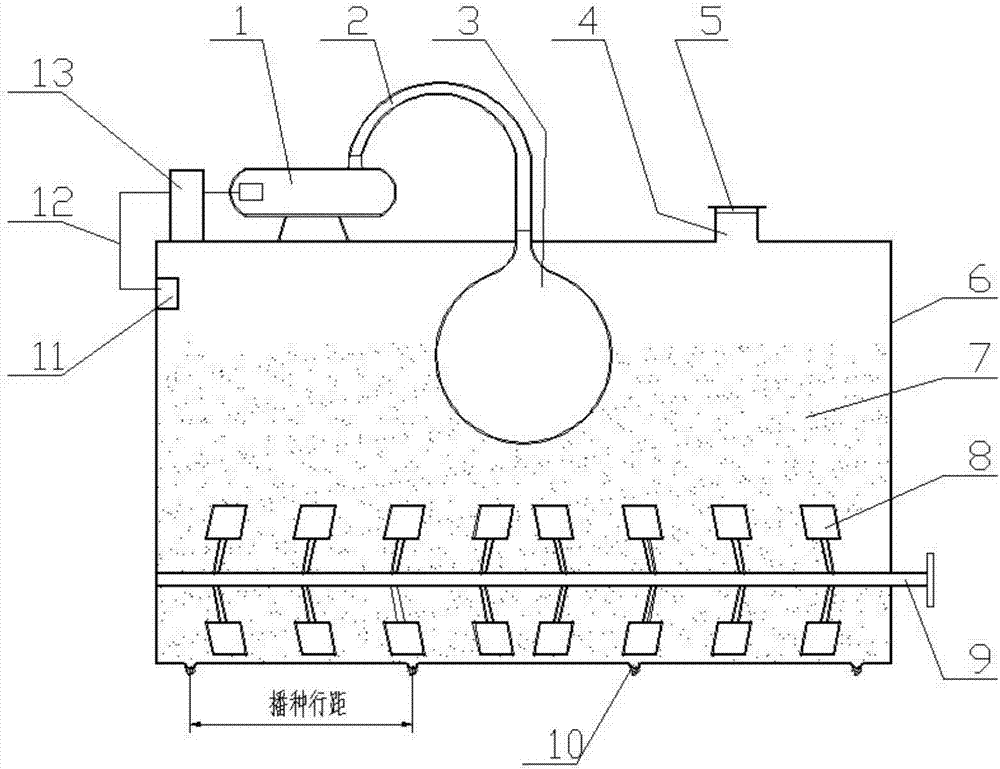 Droplet type rapeseed precision sowing device and sowing method thereof