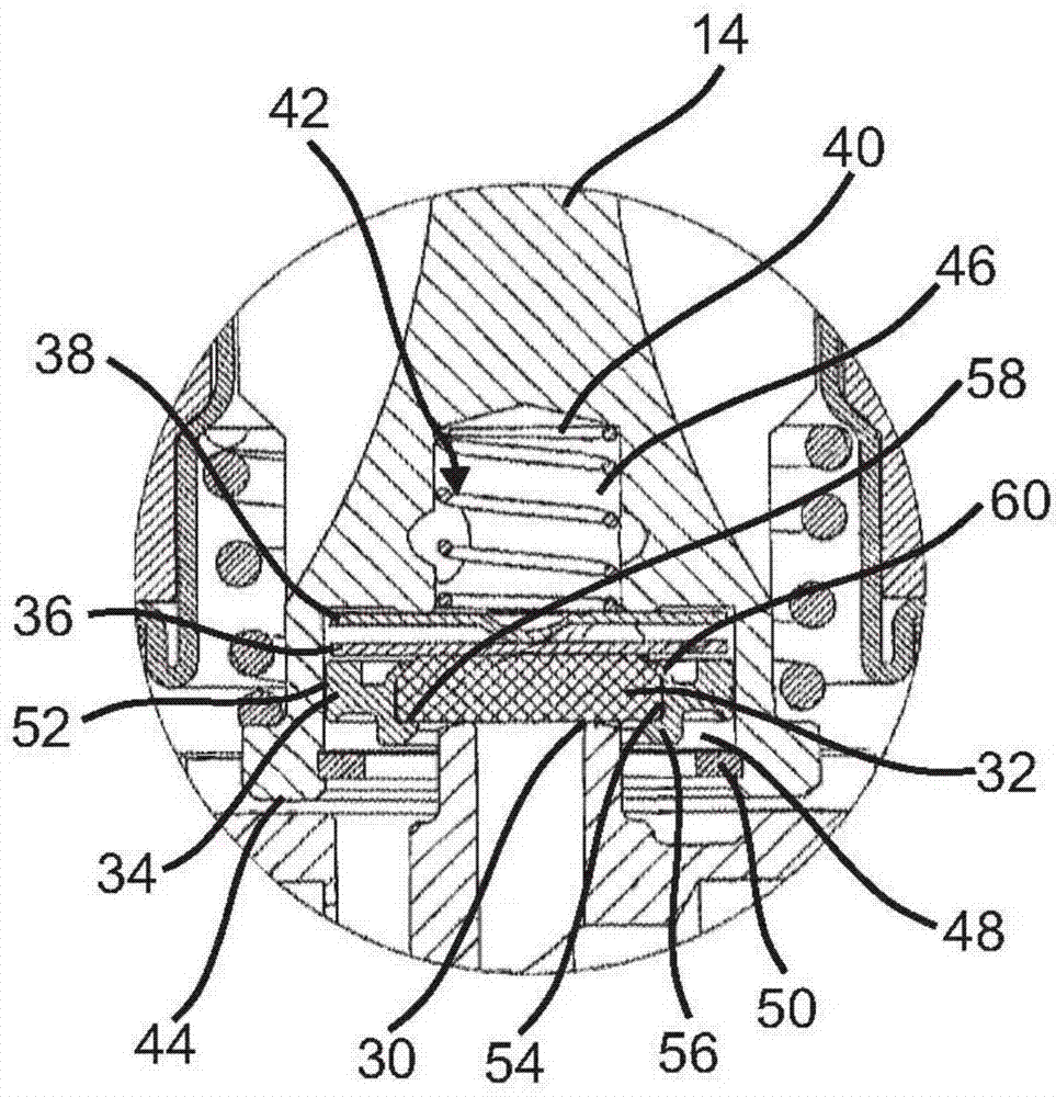 Sealing system for a solenoid valve and solenoid valve