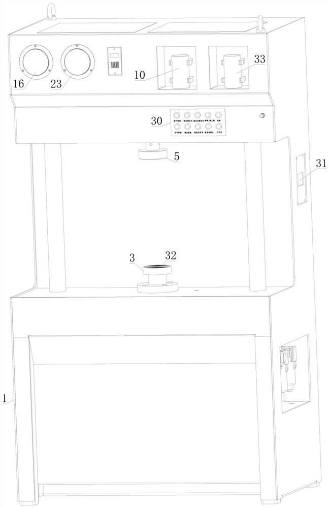 Valve airtightness test bench