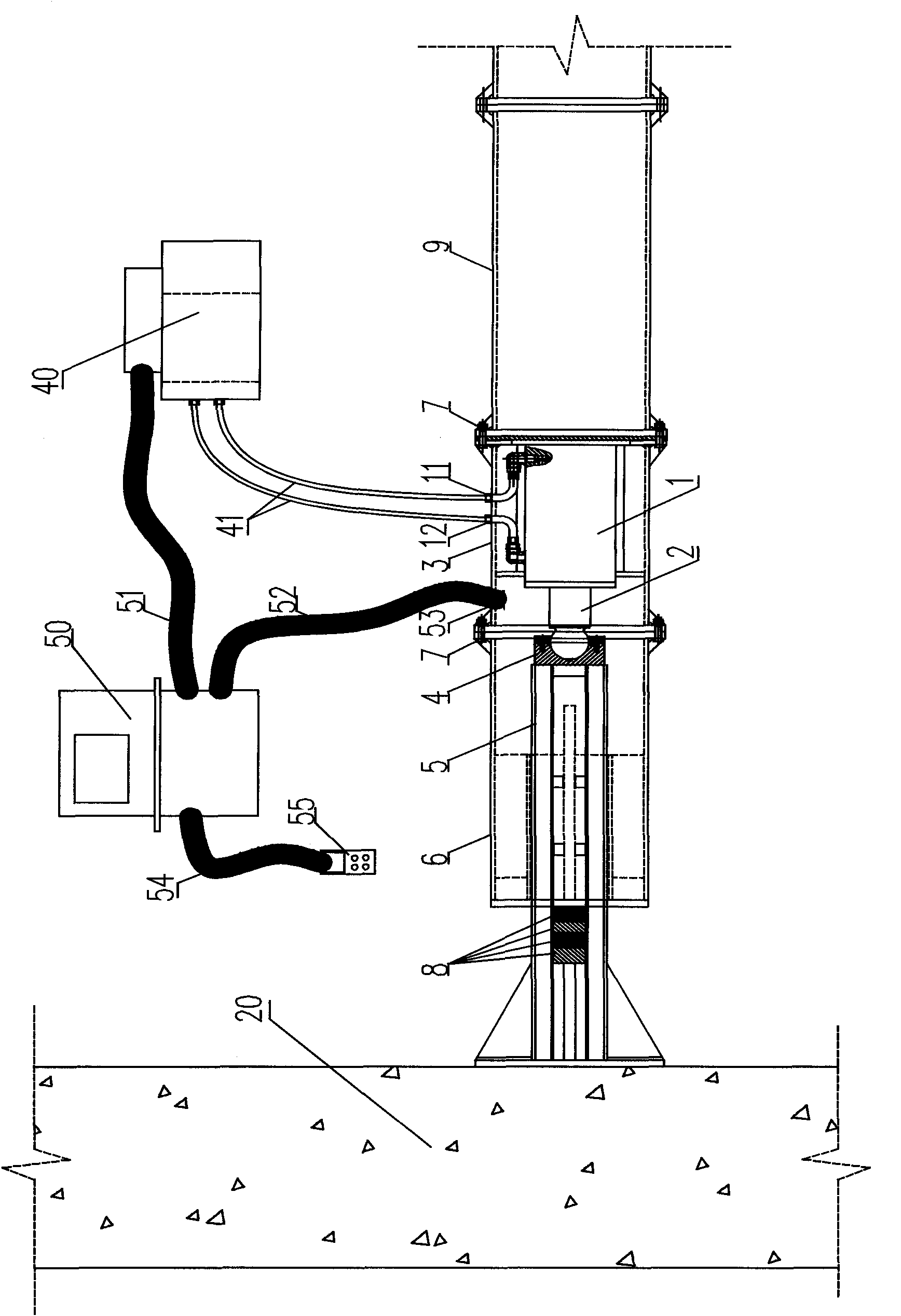Convenient rapid supporting loading and unloading mechanism and supporting loading and unloading method