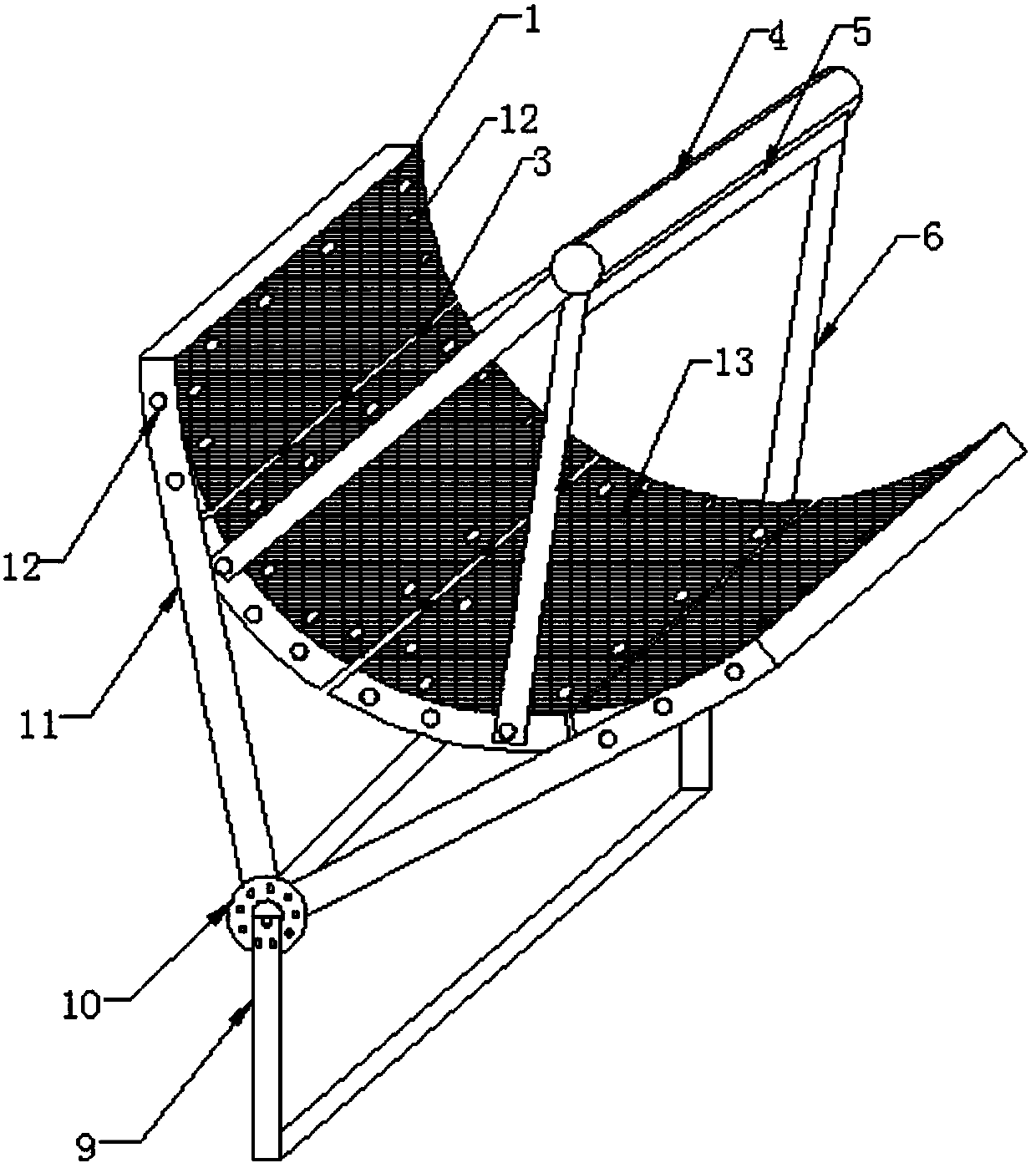 Multi-curve-face groove type solar heat-collecting system