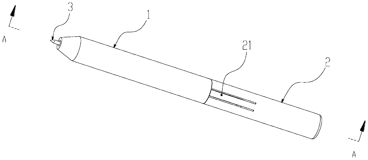 A push-to-release pen