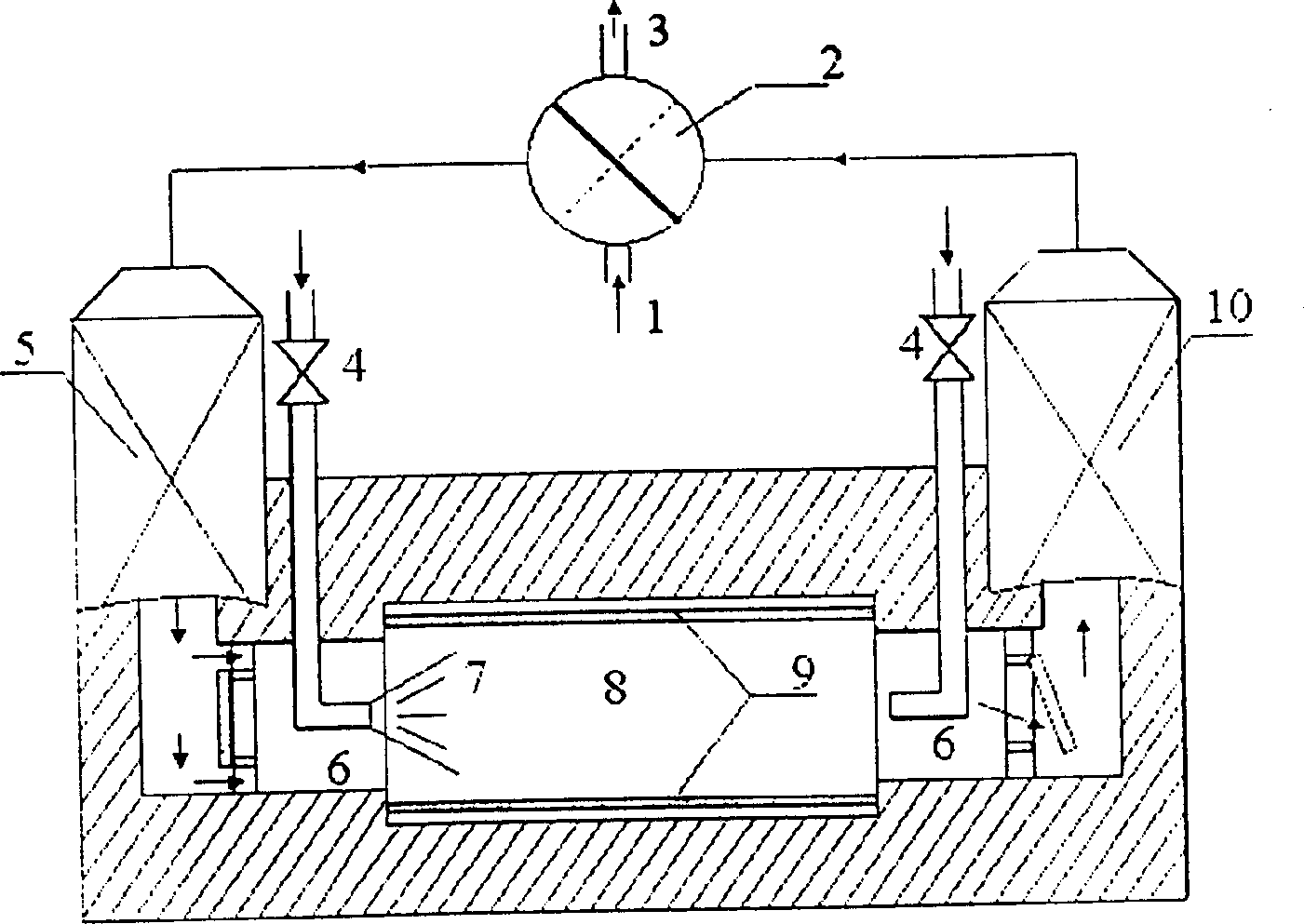 Industrial furnace with high-temperature low-oxygen air burner