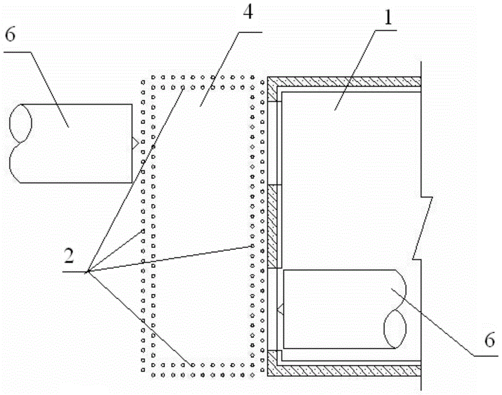 A vertical cup-shaped freezing reinforcement structure and method at the end of a shield tunnel