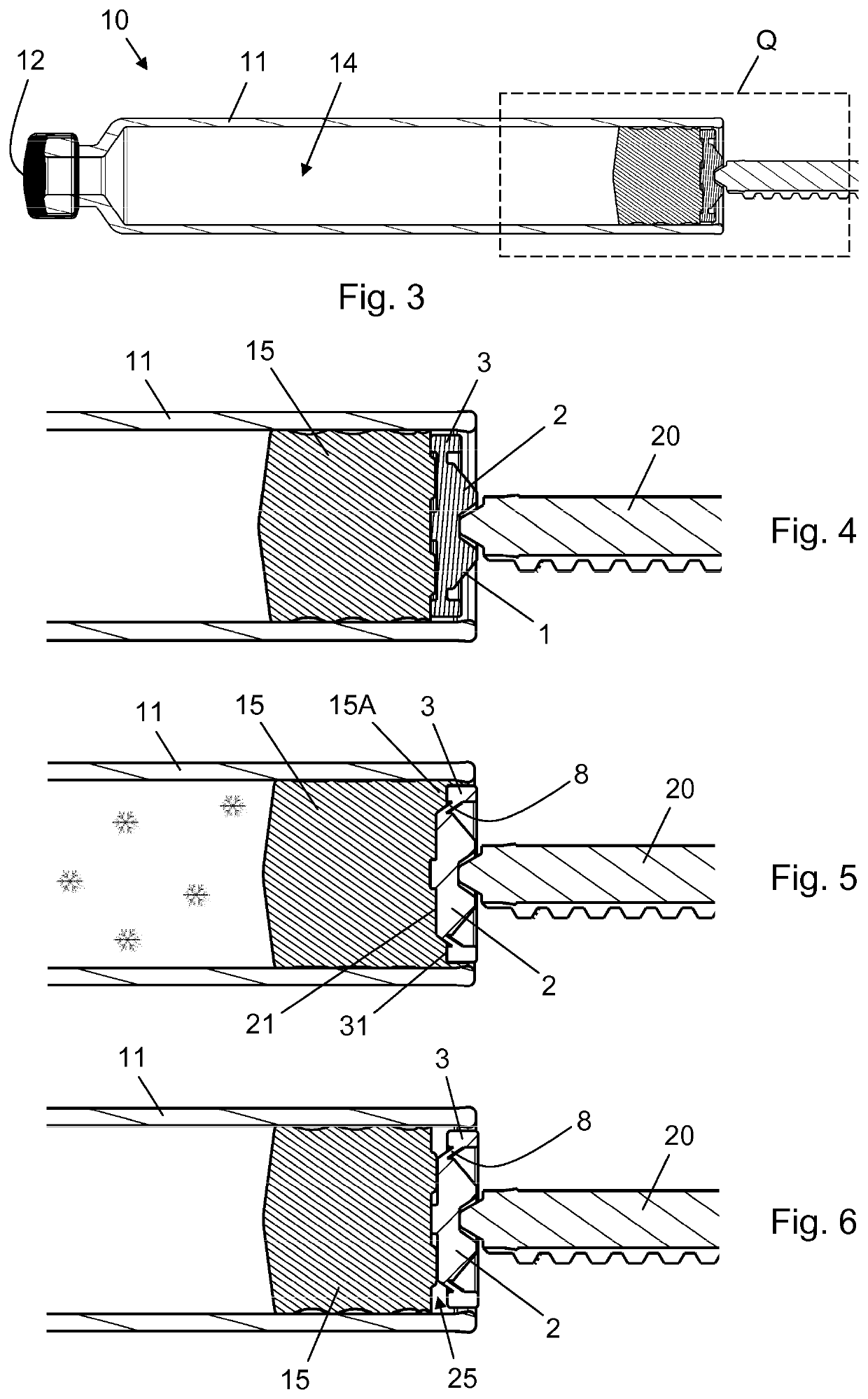 Deformable piston washer